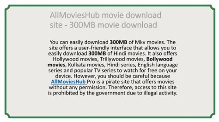 Everything You Need to Know About 300MB Movies: The Ultimate Guide