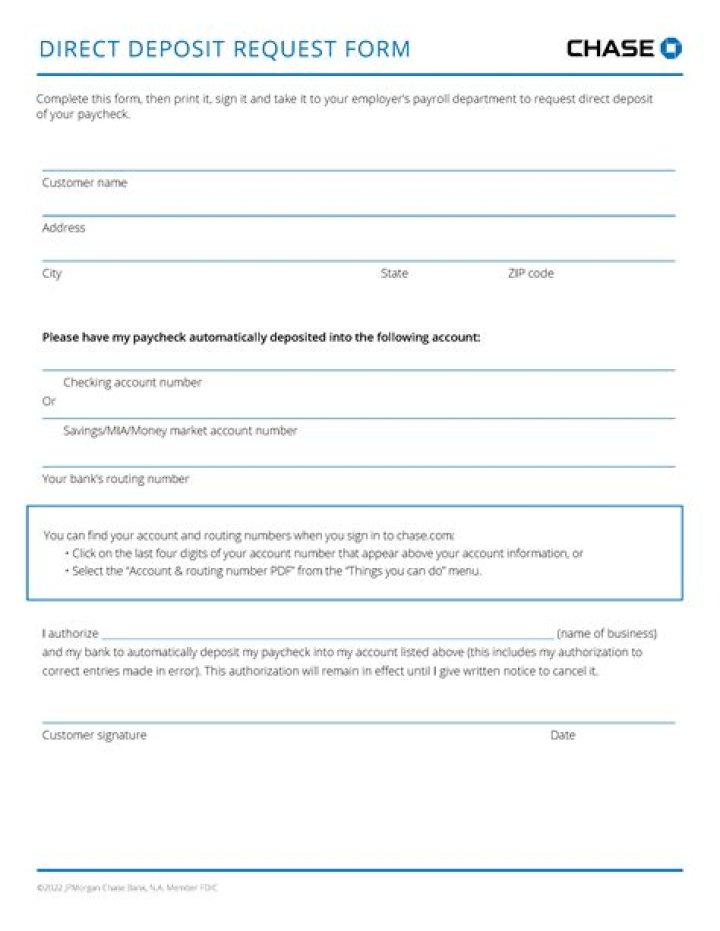 Get Your Chase Address for Quick Direct Deposit Success