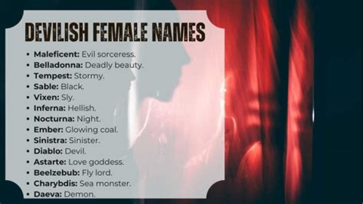 Evil Female Names: Unveiling the Dark Side of Femininity