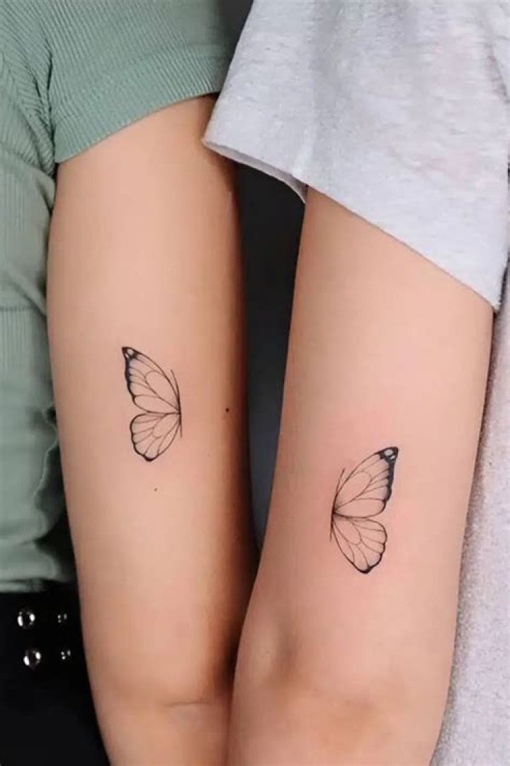 Half Butterfly Matching Tattoo: A Symbol of Love and Connection