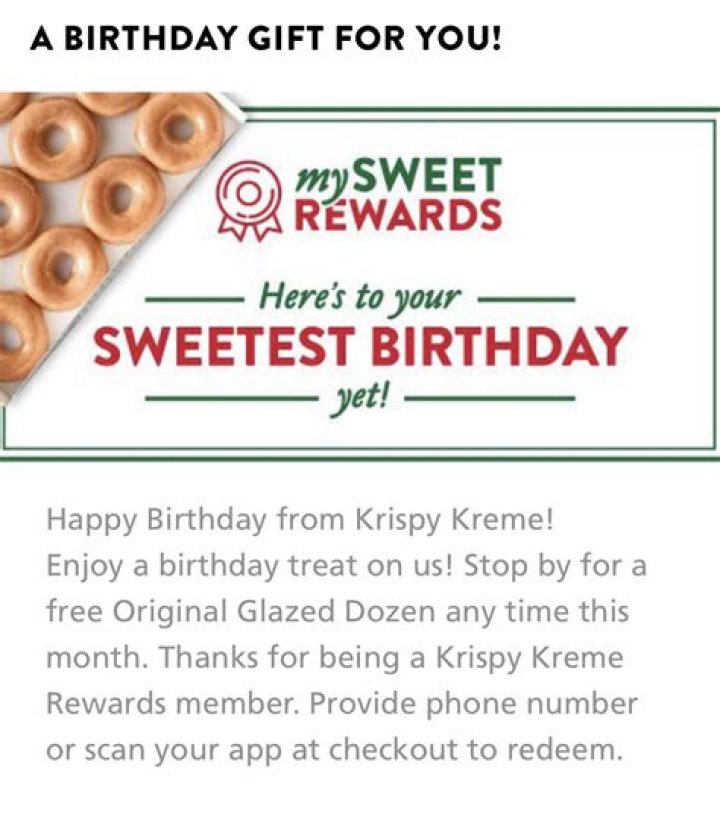 Krispy Kreme Birthday Reward: A Sweet Celebration