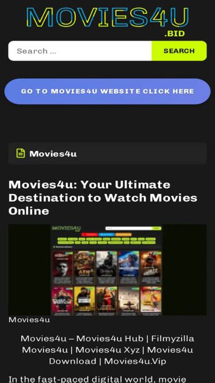 Discovering Movies4u.bid: Your Ultimate Online Movie Hub