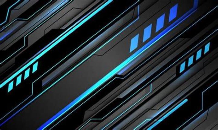 Embrace the Future with Stunning Tech Blue and Black Wallpaper