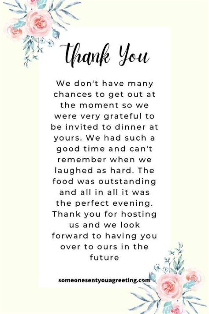 Thank You Notes for Dinner Party: A Guide to Expressing Gratitude