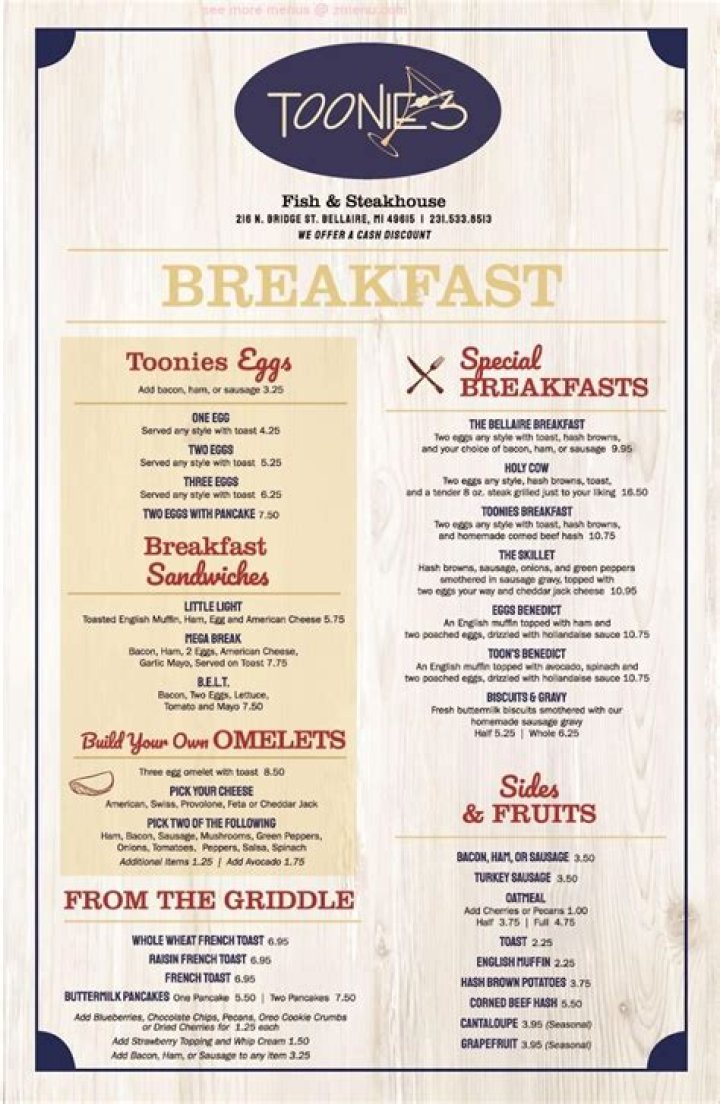 Savor the Delights: Toonies Menu Unveiled