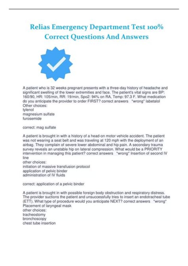 Mastering the UNA Emergency Department Test: A Comprehensive Guide to Quizlet Answers