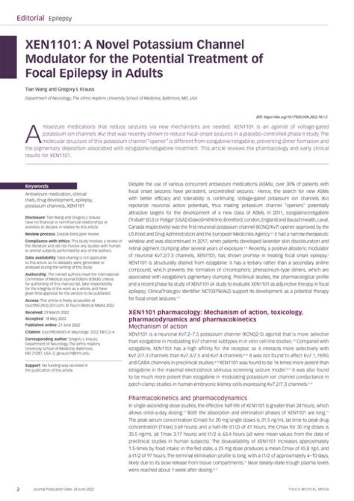 Revolutionary Treatment for Xen1101 Epilepsy